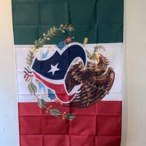 Houston Texans 3’x5’ Mexican Flag! FULL Color Image on BOTH SIDES! FAST SHIP